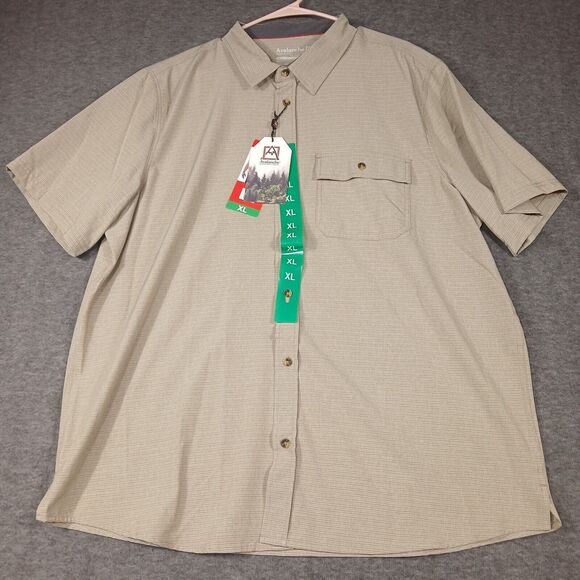 Avalanche‎ Outdoor Supply Co. Men's Short Sleeve Henley Type Woven Shirt XL  NWT - Picture 1 of 13
